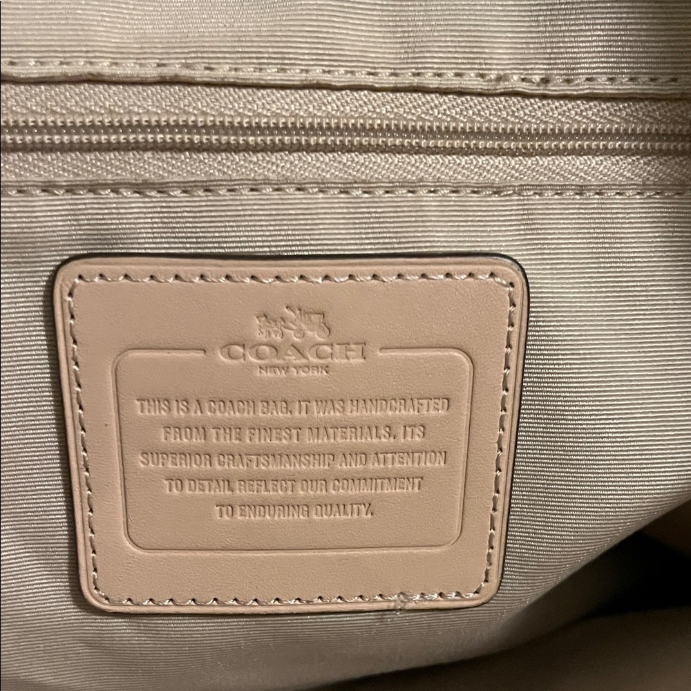 Coach Payton Chestnut Brown Leather Tote with Gold Accents - Picture 11 of 16